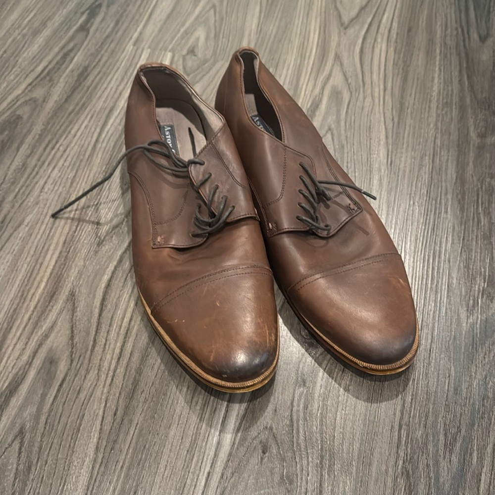 Aston Grey brown dress shoes